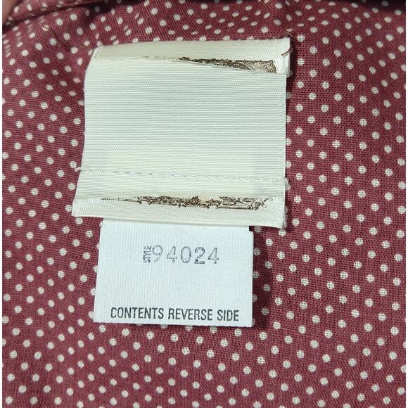 Gunne Sax Red Polka Dot Midi Dress Size 9 Eyelet Lace Prairie Calico - Picture 11 of 11